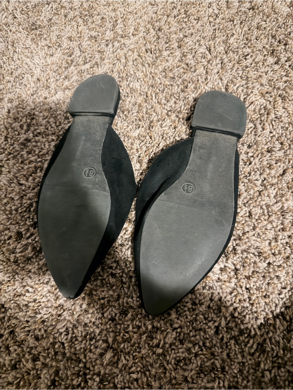 Women’s Black Slip-On Pointed Mules - Picture 3 of 3